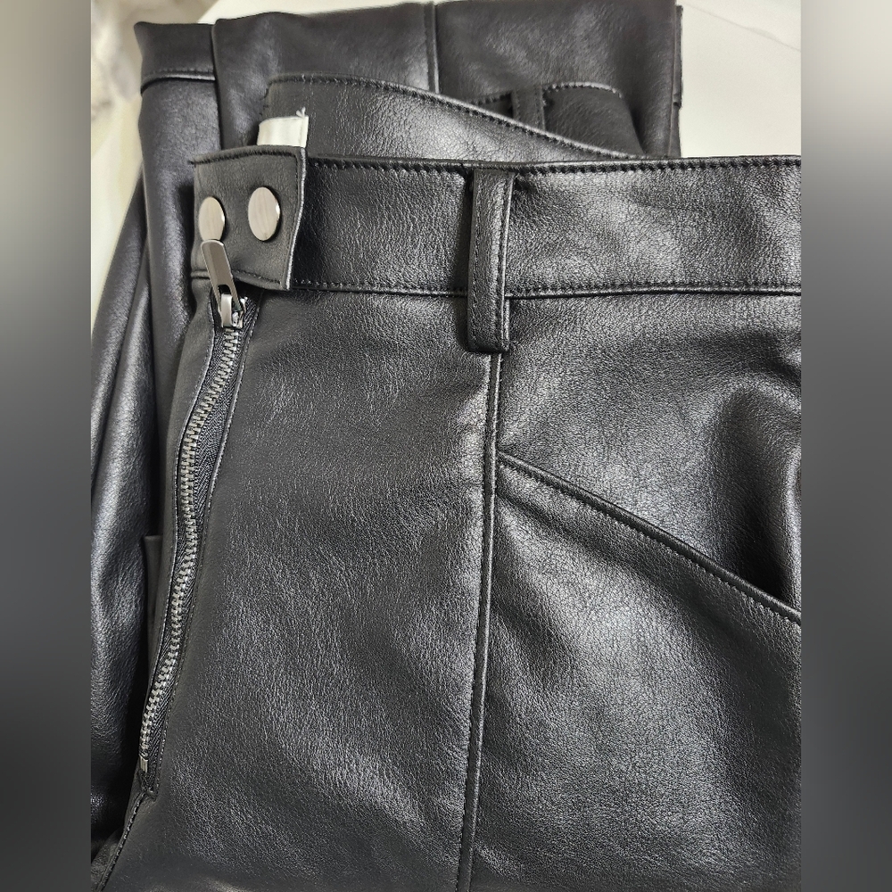 New Black Faux Leather Pants. - Picture 14 of 16